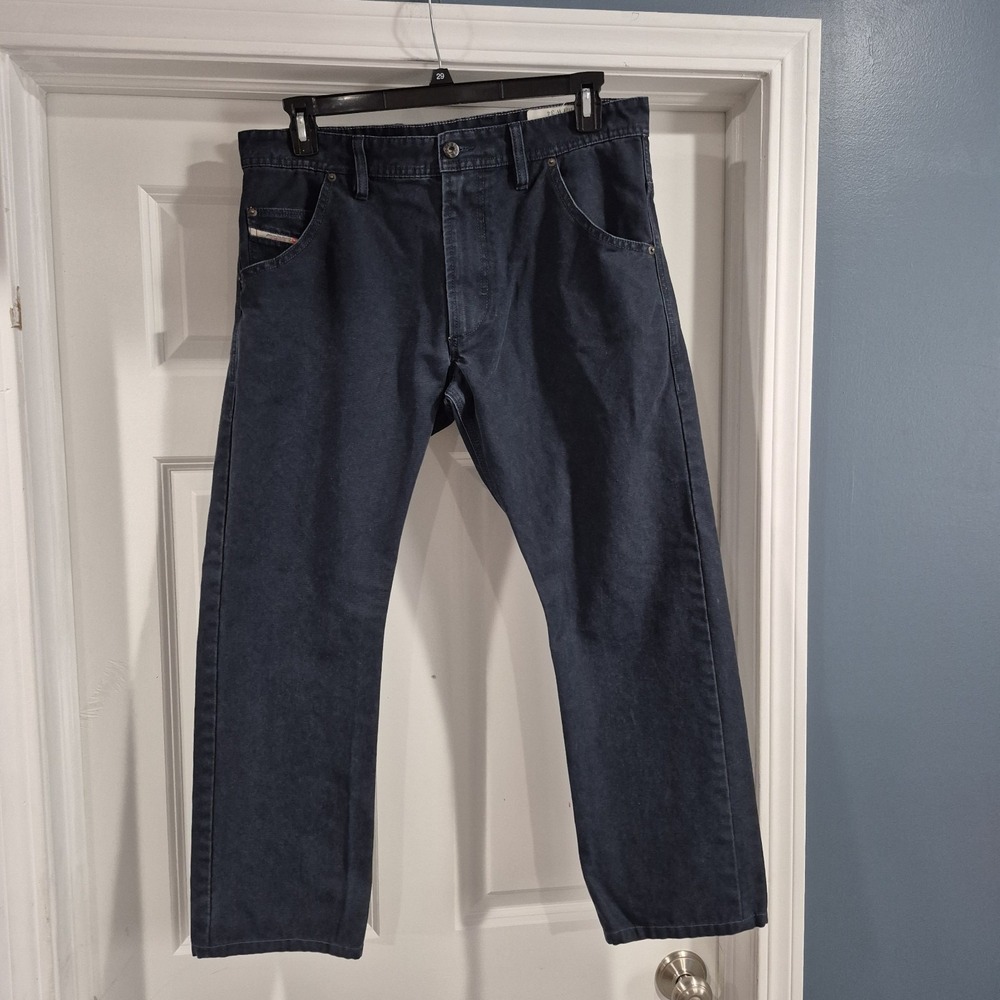 Diesel Pants Men 34x27 Blue Krooley Slim Carrot Fit Y2K Workwear Jeans